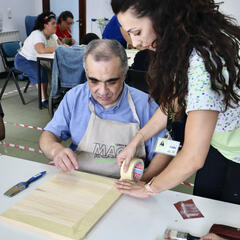 Galeria - Imagem 9 da Leroy Merlin traz � ALADI workshop �Como criar texturas num quadro�