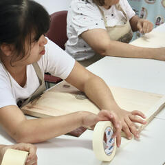 Galeria - Imagem 7 da Leroy Merlin traz � ALADI workshop �Como criar texturas num quadro�